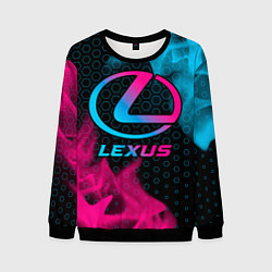 Свитшот мужской Lexus - neon gradient, цвет: 3D-черный