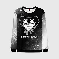 Свитшот мужской Poppy Playtime glitch на темном фоне, цвет: 3D-черный