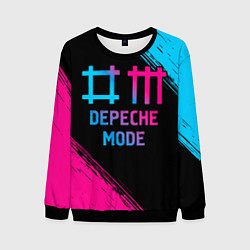Свитшот мужской Depeche Mode - neon gradient, цвет: 3D-черный