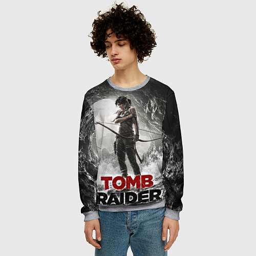 Мужской свитшот Rise of the tomb rider / 3D-Меланж – фото 3