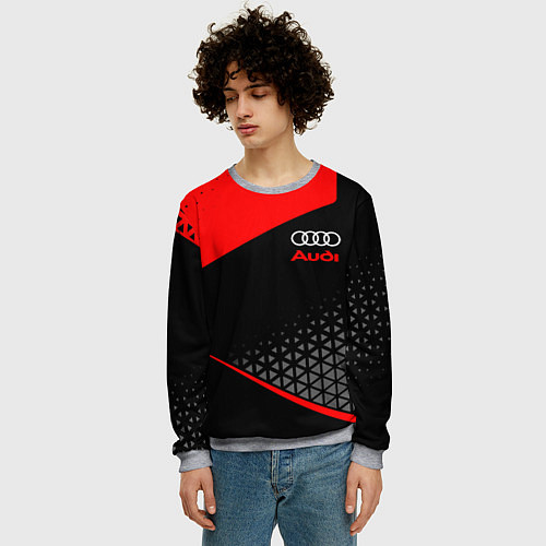 Мужской свитшот Ауди - sportwear / 3D-Меланж – фото 3