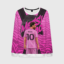 Свитшот мужской Лионель Месси ФК Интер Майами, цвет: 3D-белый