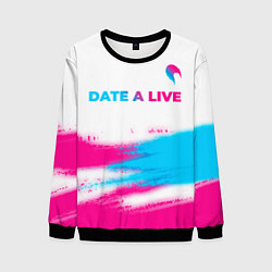 Мужской свитшот Date A Live neon gradient style: символ сверху