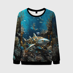 Мужской свитшот Механическая акула