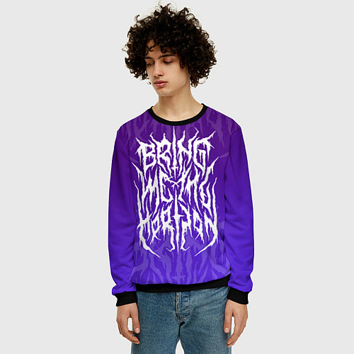 Мужской свитшот Bring Me The Horizon Lettering / 3D-Черный – фото 3