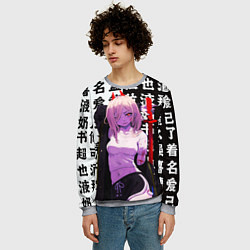 Свитшот мужской Пауэр демон - Человек бензопила, цвет: 3D-меланж — фото 2