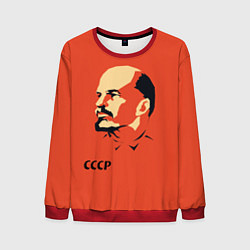 Свитшот мужской СССР Ленин жив, цвет: 3D-красный