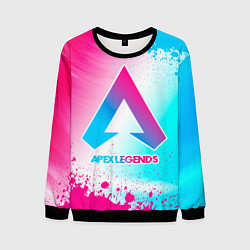 Свитшот мужской Apex Legends neon gradient style, цвет: 3D-черный