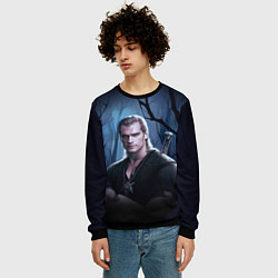 Свитшот мужской Ведьмак - Генри Кавилл, цвет: 3D-черный — фото 2