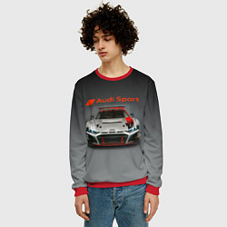 Свитшот мужской Audi sport - racing car - extreme, цвет: 3D-красный — фото 2