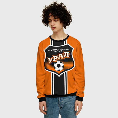 Мужской свитшот Урал футбольный клуб / 3D-Черный – фото 3