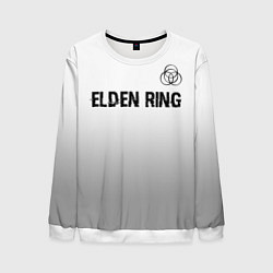 Свитшот мужской Elden Ring glitch на светлом фоне: символ сверху, цвет: 3D-белый