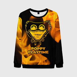 Свитшот мужской Poppy Playtime - gold gradient, цвет: 3D-черный