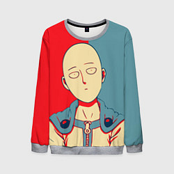 Свитшот мужской Saitama hero face, цвет: 3D-меланж