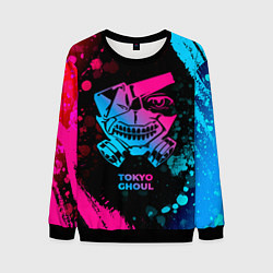 Свитшот мужской Tokyo Ghoul - neon gradient, цвет: 3D-черный
