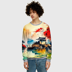 Свитшот мужской Краски природы, цвет: 3D-меланж — фото 2