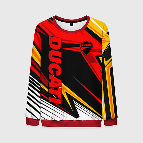 Мужской свитшот Ducati - red uniform / 3D-Красный – фото 1