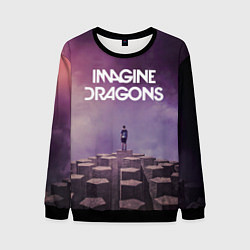 Свитшот мужской Imagine Dragons обложка альбома Night Visions, цвет: 3D-черный