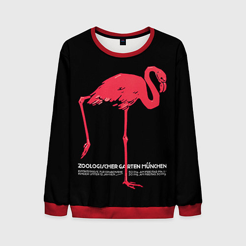 Мужской свитшот Фламинго - Мюнхен / 3D-Красный – фото 1