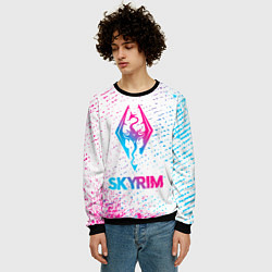 Свитшот мужской Skyrim neon gradient style, цвет: 3D-черный — фото 2