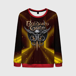 Свитшот мужской Baldurs Gate 3 logo black gold, цвет: 3D-красный
