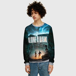 Свитшот мужской Особняк Alone in the dark, цвет: 3D-меланж — фото 2