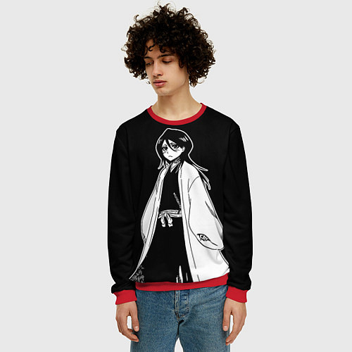 Мужской свитшот Рукия - Блич / 3D-Красный – фото 3