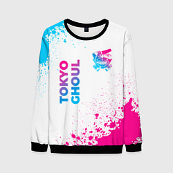 Мужской свитшот Tokyo Ghoul neon gradient style: надпись, символ