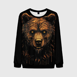 Свитшот мужской Медведь иллюстрация, цвет: 3D-черный