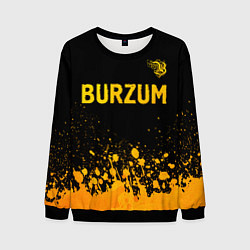 Свитшот мужской Burzum - gold gradient: символ сверху, цвет: 3D-черный