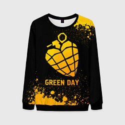 Свитшот мужской Green Day - gold gradient, цвет: 3D-черный
