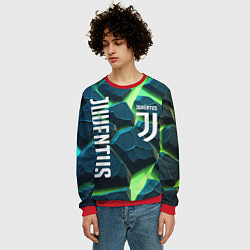 Свитшот мужской Juventus green neon, цвет: 3D-красный — фото 2