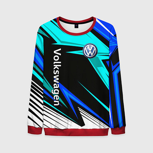 Мужской свитшот Фольцваген - sport uniform / 3D-Красный – фото 1