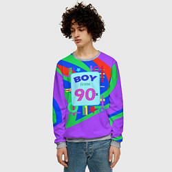Свитшот мужской Мальчик из 90-х, цвет: 3D-меланж — фото 2