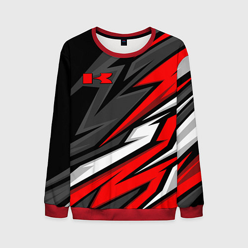 Мужской свитшот Kawasaki - red uniform / 3D-Красный – фото 1