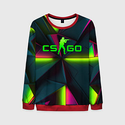 Свитшот мужской CS GO green neon, цвет: 3D-красный