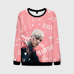 Мужской свитшот Lil Peep тату розовый