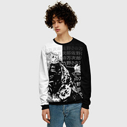 Свитшот мужской Сатору годжо теряет контроль, цвет: 3D-черный — фото 2