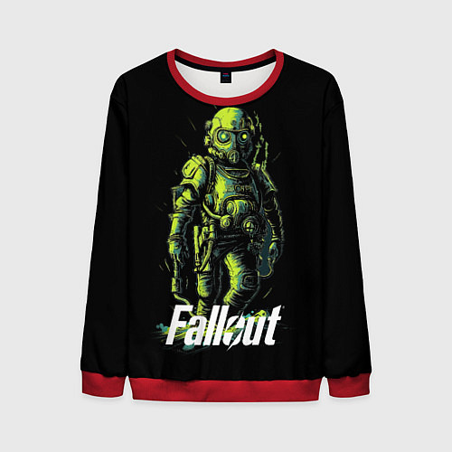 Мужской свитшот Fallout green / 3D-Красный – фото 1
