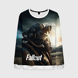 Свитшот мужской Fallout man game, цвет: 3D-белый