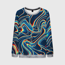 Свитшот мужской Abstract waves, цвет: 3D-меланж