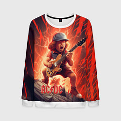 Свитшот мужской ACDC fire rock, цвет: 3D-белый