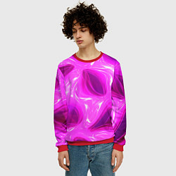 Свитшот мужской Обтекаемый розовый, цвет: 3D-красный — фото 2