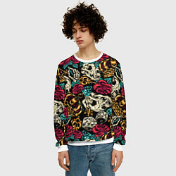 Свитшот мужской A pattern for a hipster, цвет: 3D-белый — фото 2