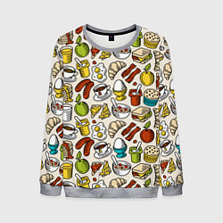 Свитшот мужской Завтрак - цветной, цвет: 3D-меланж