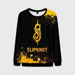 Свитшот мужской Slipknot - gold gradient, цвет: 3D-черный