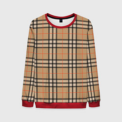 Мужской свитшот Клетка коричневая