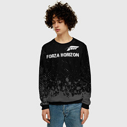 Свитшот мужской Forza Horizon glitch на темном фоне: символ сверху, цвет: 3D-черный — фото 2