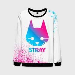 Свитшот мужской Stray neon gradient style, цвет: 3D-черный