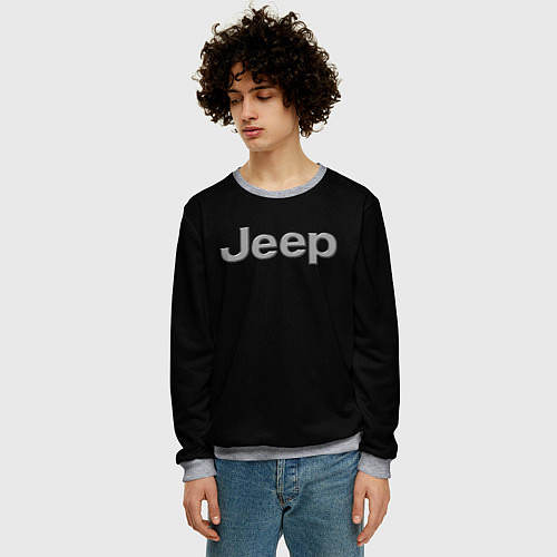 Мужской свитшот Jeep silver / 3D-Меланж – фото 3